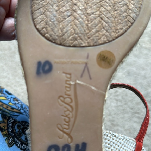 LUCKY BRAND SANDAL KYNDRA STYLE WEDGE Ankle Strap SANDAL 10 M - Picture 6 of 9